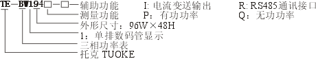 数显功率表 >> 智能三相功率表 >> TE-BW智能三相功率表